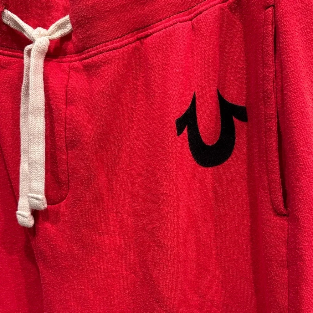 True Religion Men's Vibrant Red Joggers
